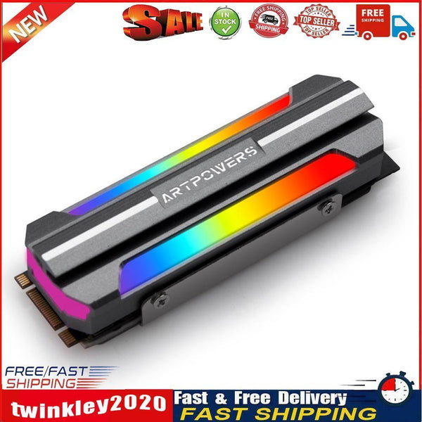 M2 SSD Heatsink Cooler ARGB M.2 2280 NVME Solid State Hard Drive Radiator Newly