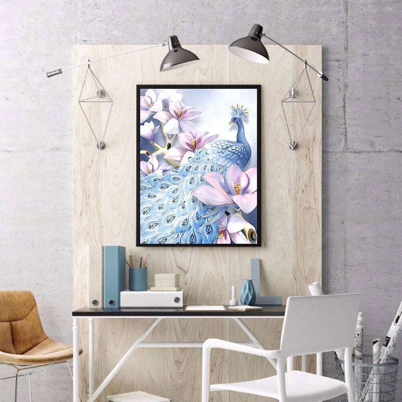 Full Embroidery Stamped Royal Peafowl DIY 11CT Needlework Sets Home Decoration