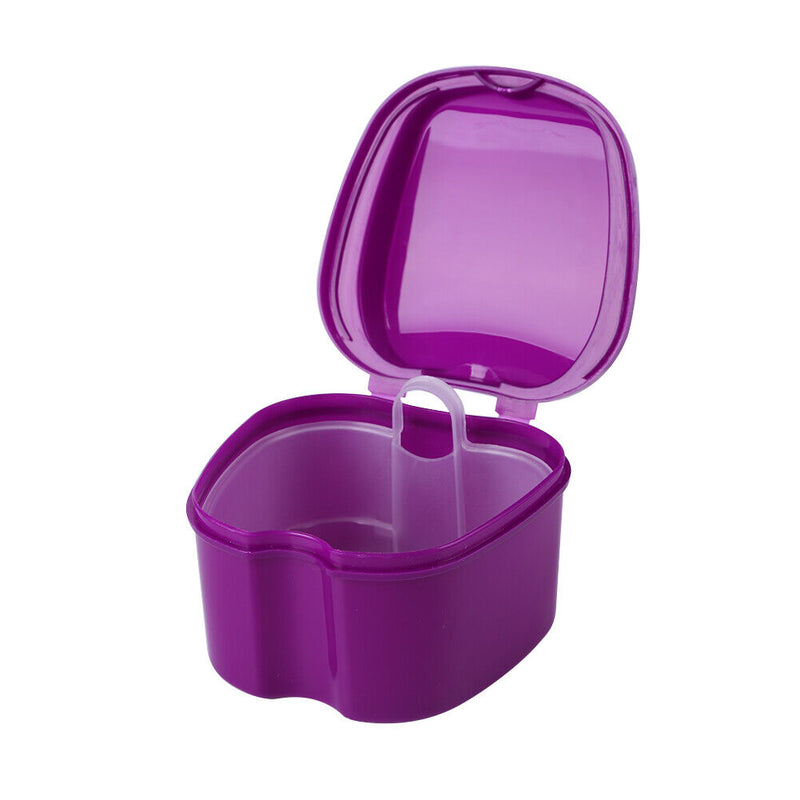 Dental False Teeth Storage Box Container Cleaning Teeth Case with Hanging N