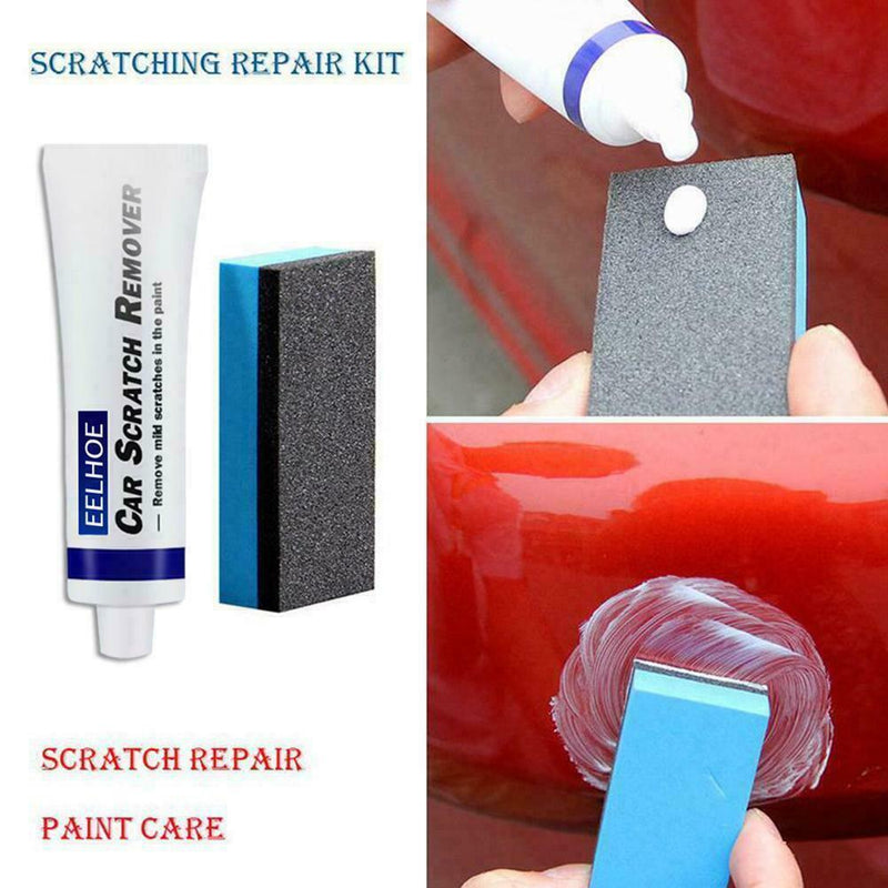 Car Scratch Remover Polish Cloth & Car Body Compound Paste Wax Kits Sponge G0I3