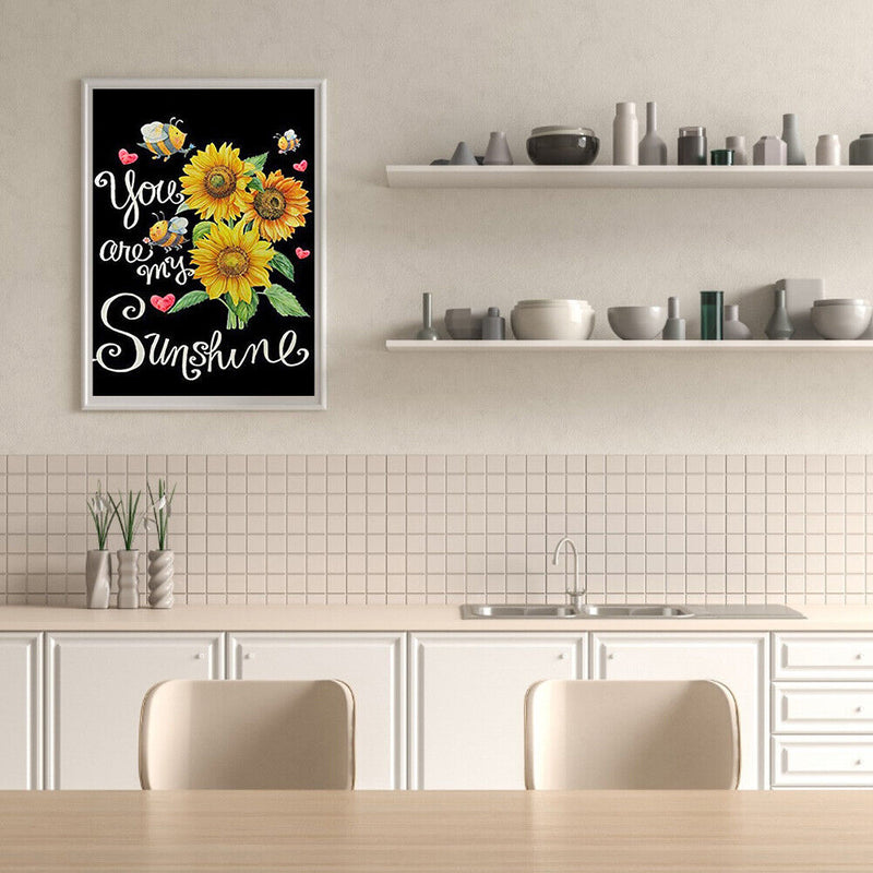 DIY Paint By Number Kit Sunflower No Frame for Home Hanging Art Decoration