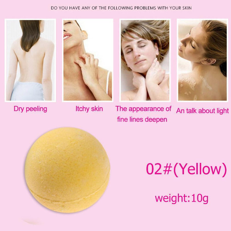 Bath Salt Ball Body Skin Whiten Relief Bubble Shower Ball (Red)