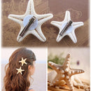 Elegant Beach Girls Lady Hairpin Star Sea Starfish Hair Clip Jewelry For 2 Pcs