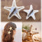 Elegant Beach Girls Lady Hairpin Star Sea Starfish Hair Clip Jewelry For 2 Pcs