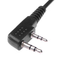 2PCS 2 Pin D-Shape Earpiece Headset MIC PTT for Baofeng Kenwood Puxing TYT Radio