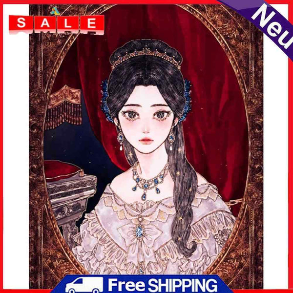 Beauty Girl Oil Paint by Numbers Hand Painted Frameless Picture Home Ornament