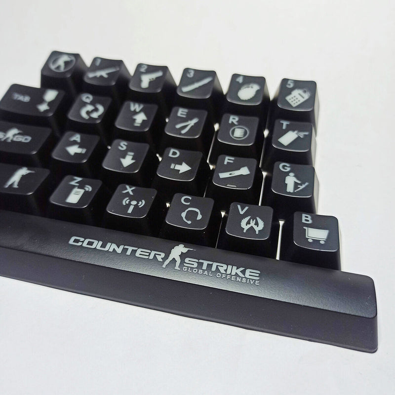 26 Buttons ABS Backlit Keycaps Gaming Key Caps Set for Mechanical Keyboard