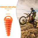 Motorcycle Exhaust Pipe Air-bleeder Plug Muffler Wash Plug Small (Orange) Newly