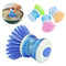 Kitchen Cleaning Brushes Tools Liquid Soap Dispenser DishBowl Brush Pot K6S7