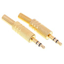 2pcs Stereo 3.5mm 1/8in Headphone Earphone DIY Audio Jack Plug Connectors