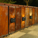 4pcs Solar Wall Lamp Outdoor Waterproof Balcony Fence Lights (Warm 8LED) Newly