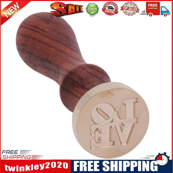 Love Series ?Retro Wood Handle Sealing Wax Documents Custom Stamp Seal(W16)