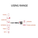 3.5mm Jack Male to 2 RCA Aux Cable Cotton Braided for Home Theater (3 m)