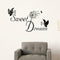SWEET DREAMS Butterfly LOVE Quote Wall Stickers Bedroom DIY Decals 1 S6F7