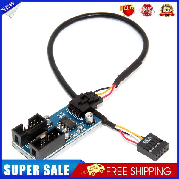 HC427 1 Way HUB Connector USB 9 Pin Header Extension Splitter (1 to 2)