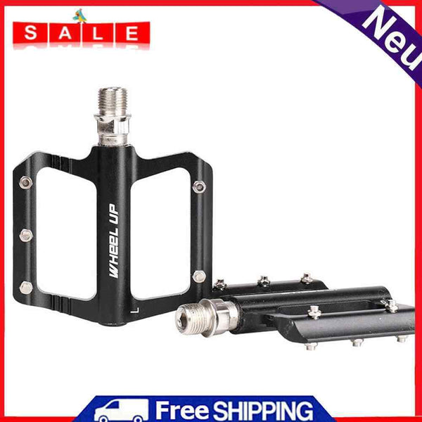 WHEEL UP Bicycle Flat Pedal Aluminum Bearing MTB Bike Platform Pedals 1 Pair