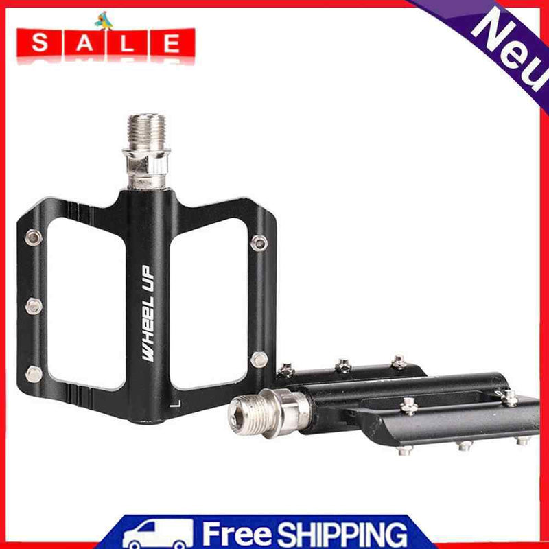 WHEEL UP Bicycle Flat Pedal Aluminum Bearing MTB Bike Platform Pedals 1 Pair