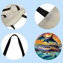 Dolphin Jump Car Shopping Bag, Printed, Casual, Large, 40x40cm