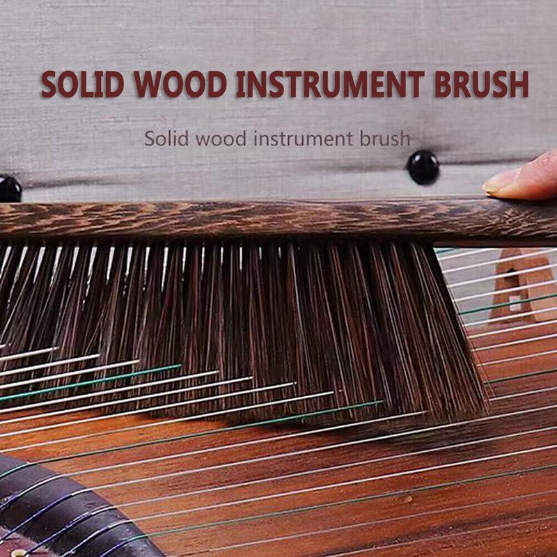 Guzheng Wood Chinese Zither Cleaning Soft Bristles Piano Brush with Handle Newly