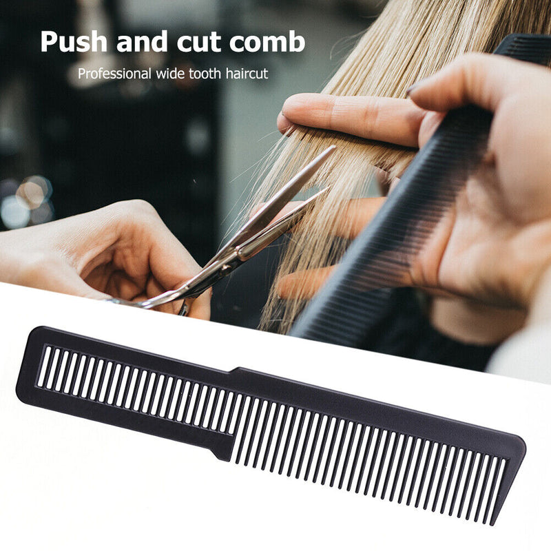 Hairdressing Carbon Fiber Anti-static Comb Wide Tooth Haircut Hair Trimmer Co