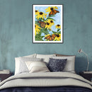 5D Diamond Painting Kit Daisy and Butterfly Full Round Drill Rhinestone DIY W