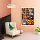 5D DIY Diamond Painting Halloween Pumpkin Kits Full Round Drill Wall Decor Craft