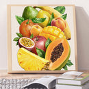 5D DIY Fruits Full Round Diamond Painting Kit Mosaic Picture Wall Art Decoration