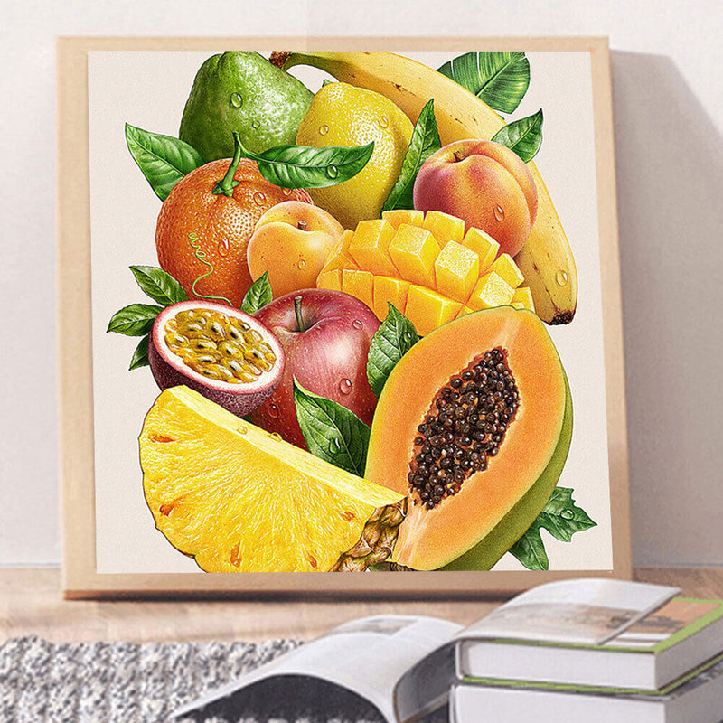 5D DIY Fruits Full Round Diamond Painting Kit Mosaic Picture Wall Art Decoration