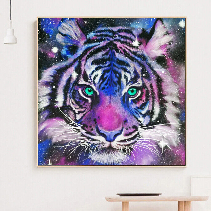 Bedroom Canvas Picture Mosaic Full Round Craft Tiger Animal Diamond Painting