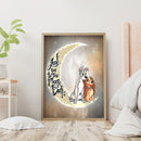 5D DIY Full Round Drill Diamond Painting Moon beautiful sentence
