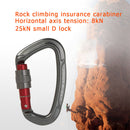 Aluminum Carabiner Outdoor Camping Climbing Hammock Lock Buckle (Grey) Newly