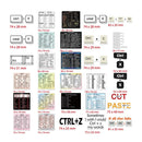 30 Pcs Computer Shortcut Keys Excel/Word Graffiti Stickers DIY Decoration&