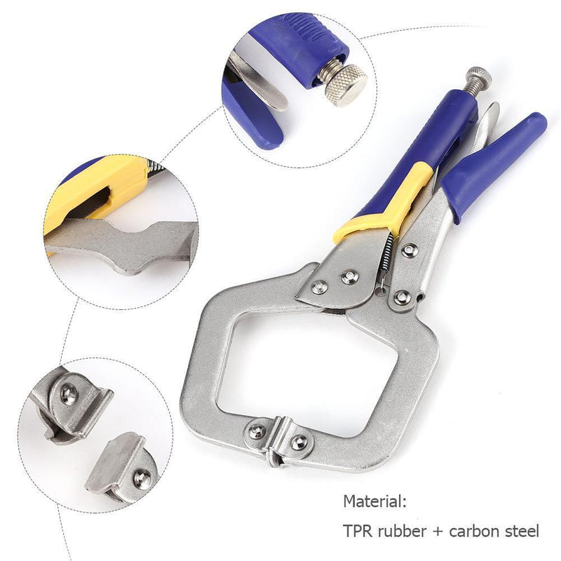 Multi-functional Flat Locking Grip Vise ?Pliers Carbon Steel C Clamp (9in) Newly