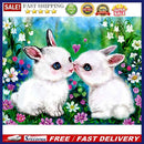 5D DIY Diamond Painting Rabbits Full Round Drill Mosaic Picture Kit Wall Deco