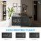 Wooden Digital Alarm Clock White LED Light Bedside USB Battery Voice Control US
