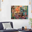 Sewing Machine Paint By Numbers DIY Frameless Picture On Canvas Craft Kit Newly