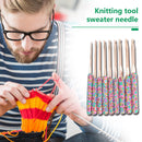 9pcs Aluminum Crochet Hooks Set Ceramic Handle Knitting Needles DIY Sewing Craft