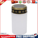 Cemetery Electronic LED Candle Lamp Flameless Solar Decor Tea Light (White)