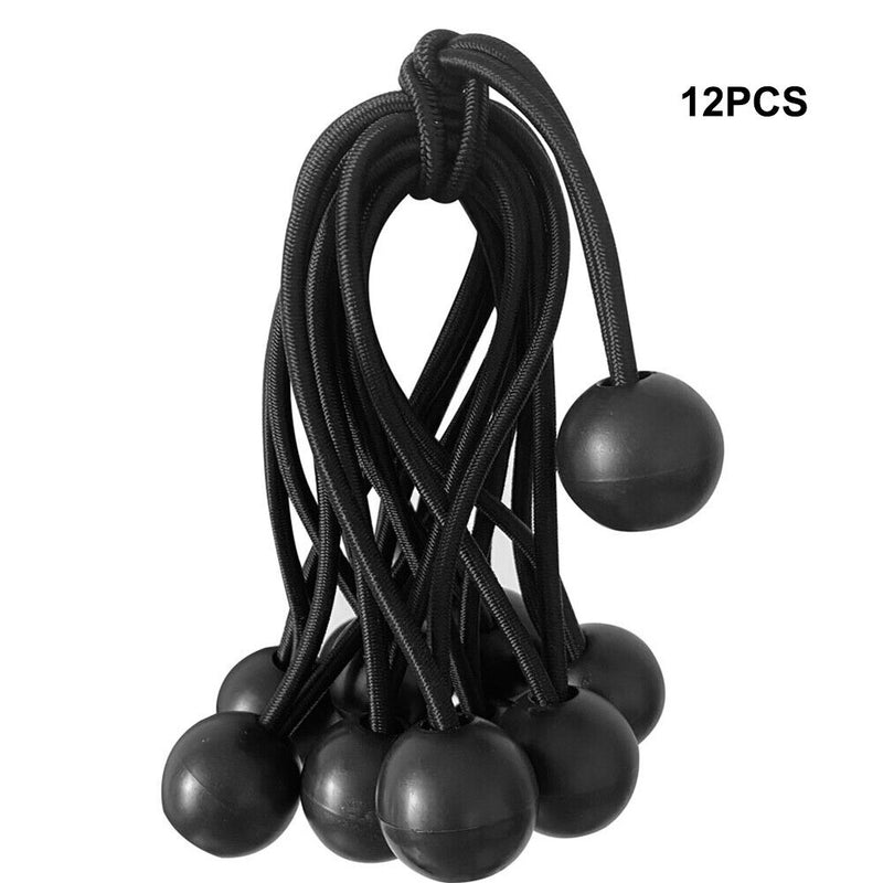 12pcs Camping Tent Binding Rope Awning Outdoor Canopy Elastic Cords Fixed Strap