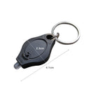 Mini Keychain Light LED Flashlight Emergency EDC Key Ring Torch (Black) Newly