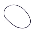 3mm Black Rubber Cord Choker Necklace Fashion Women Men Jewelry (16 inch)