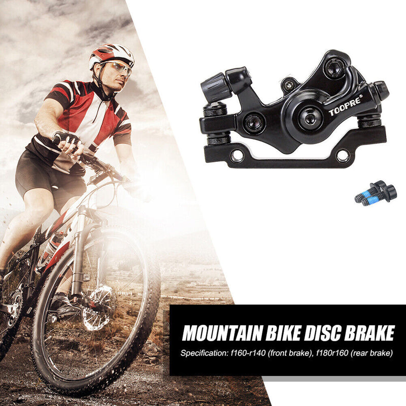 Bike Mechanic Disc Brake Caliper Brake Pad Rotors MTB Parts (Black Front) Newly