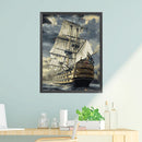 30x40cm Sailboat DIY Paint By Numbers Oil Painting Kit Canvas