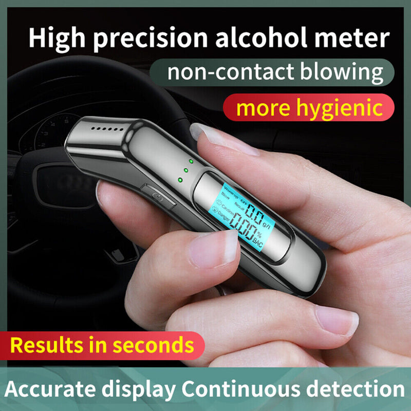 Rechargeable Breathalyzer Non-Contact Car Portable Professional Breath Tester