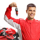 Shock Absorber Motorbike Keychain Cool Motorcycle Key Ring Kit (Black+Red)