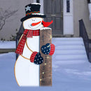 Snowman Gauge - Party Decoration - Measurement Welcome Yard Sign_