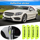 4pcs Car OPEN Reflective Tapes Warning Mark Open Car Door Stickers (White)