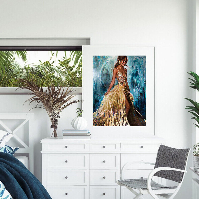 Elegant Girl 40x50cm Oil Paint By Numbers Picture DIY Home Decor (S745)