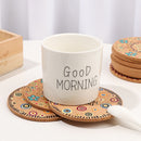 Non-slip Wooden Cup Mat Cork Coasters Heat Resistant Anti-hot Heat Pad