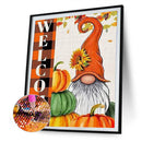 5D DIY Gnome Mosaic Full Round Diamond Drawing Handmade Rhinestone Craft Gift
